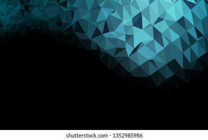Dark BLUE vector low poly layout. Geometric illustration in Origami style with gradient. New texture for your design.