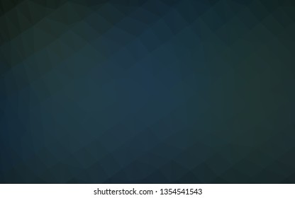 Dark BLUE vector low poly texture. Brand new colorful illustration in with gradient. Brand new style for your business design.