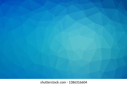 Dark BLUE vector low poly layout. Colorful abstract illustration with gradient. Template for a cell phone background.