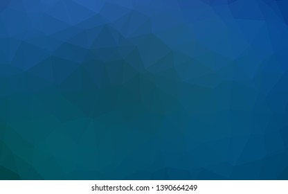 Dark BLUE vector low poly cover. Glitter abstract illustration with an elegant design. New texture for your design.