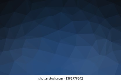 Dark BLUE vector low poly layout. Creative illustration in halftone style with gradient. Completely new template for your business design.