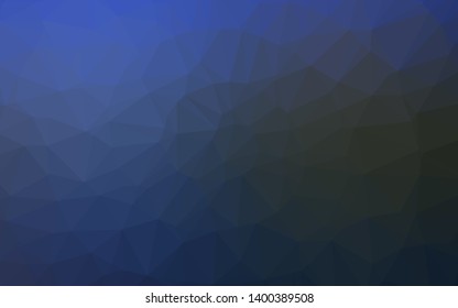 Dark BLUE vector low poly cover. A sample with polygonal shapes. Brand new design for your business.
