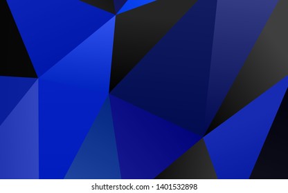 Dark BLUE vector low poly texture. A completely new color illustration in a vague style. Completely new design for your business.