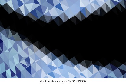 Dark BLUE vector low poly layout. An elegant bright illustration with gradient. Template for your brand book.