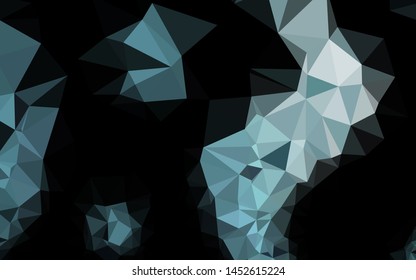 Dark BLUE vector low poly layout. Shining illustration, which consist of triangles. The best triangular design for your business.