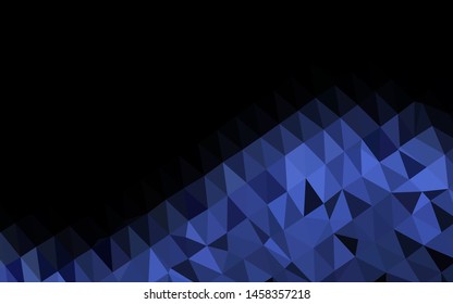 Dark BLUE vector low poly texture. Brand new colorful illustration in with gradient. Template for your brand book.