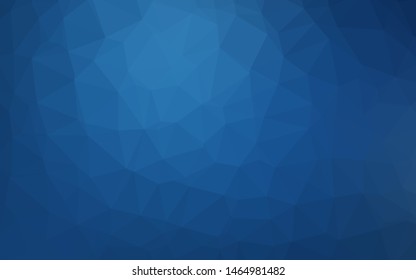 Dark BLUE vector low poly texture. Glitter abstract illustration with an elegant design. The best triangular design for your business.