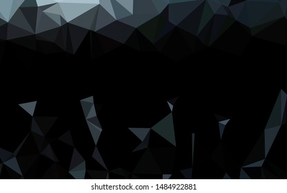 Dark BLUE vector low poly cover. A vague abstract illustration with gradient. Brand new style for your business design.