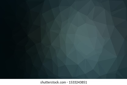 Dark BLUE vector low poly cover. Colorful abstract illustration with gradient. Triangular pattern for your business design.
