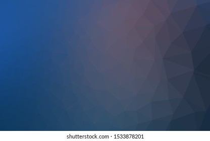 Dark BLUE vector low poly layout. A sample with polygonal shapes. Brand new style for your business design.
