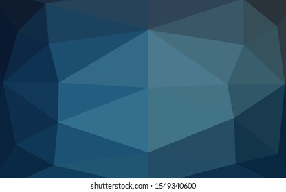 Dark BLUE vector low poly cover. A vague abstract illustration with gradient. Template for your brand book.