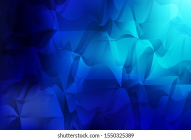 Dark BLUE vector low poly background. Creative illustration in halftone style with triangles. Pattern for a brand book's backdrop.