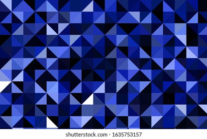 Dark BLUE vector low poly template. A sample with polygonal shapes. The completely new template can be used for your brand book.