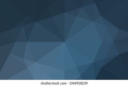 Dark BLUE vector low poly layout. Shining colored illustration in a Brand new style. The best triangular design for your business.