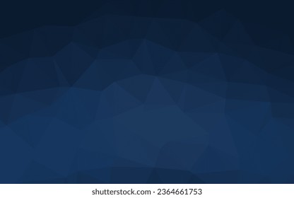 Dark BLUE vector low poly texture. Brand new colorful illustration in with gradient. The best triangular design for your business.