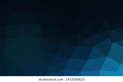 Dark BLUE vector low poly layout. Colorful abstract illustration with gradient. Template for a cell phone background.