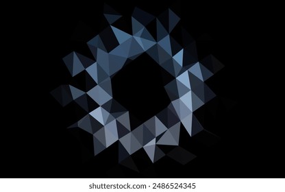 Dark BLUE vector low poly texture. Colorful abstract illustration with gradient. New texture for your design.