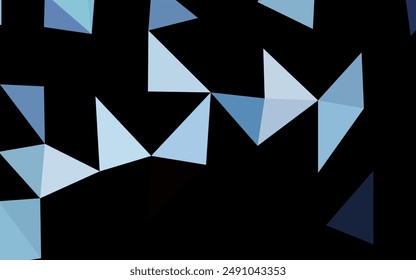 Dark BLUE vector low poly layout. Geometric illustration in Origami style with gradient. Brand new style for your business design.