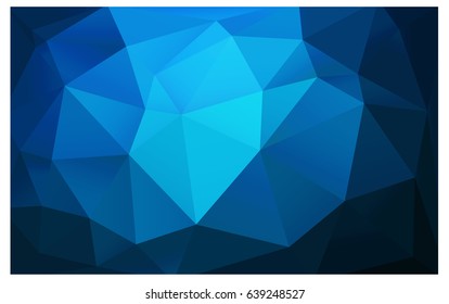 DARK BLUE vector Low poly crystal background. Polygon design pattern. Low poly illustration, low polygon background.