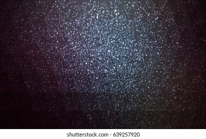 DARK BLUE vector low poly crystal background with snowflakes. Polygon christmas design pattern . Low poly illustration of New Year celebration.