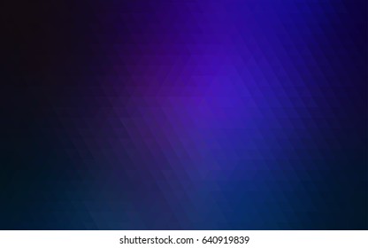 Dark BLUE vector low poly template. Shining illustration, which consist of triangles. A completely new template for your business design.