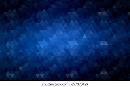 Dark BLUE vector low poly background. Creative illustration in halftone style with gradient. The elegant pattern can be used as part of a brand book.
