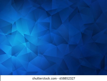 Dark BLUE vector low poly pattern. A completely new color illustration in a vague style. A new texture for your design.