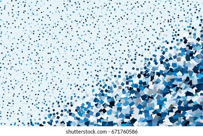 Dark BLUE vector low poly background. A sample with a polygonal design. Illustration in polygonal style with repeating squares