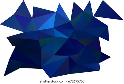 Dark BLUE vector low poly template. Shining colored illustration in a brand-new style. A completely new design for your business.