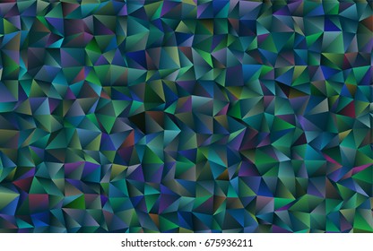Dark BLUE vector low poly pattern. A vague abstract illustration with gradient. The best triangular design for your business.