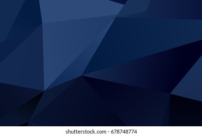 Dark BLUE vector low poly template. Brand-new colored illustration in blurry style with gradient. Brand-new style for your business design.