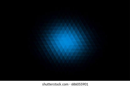 Dark BLUE vector low poly pattern. Creative illustration in halftone style with gradient. A completely new design for your business.