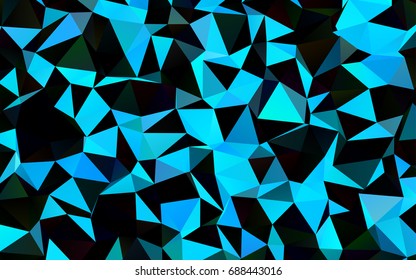 Dark BLUE vector low poly pattern. A vague abstract illustration with gradient. A completely new template for your business design.