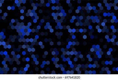 Dark BLUE vector low poly background. A sample with a polygonal design. Low poly illustration, low polygonal background.