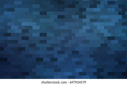 Dark BLUE vector low poly background. A sample with a polygonal design. Illustration in polygonal style with repeating squares