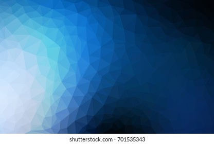 DARK BLUE vector Low poly crystal background. Polygon design pattern. Low poly illustration, low polygon background.