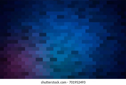 Dark BLUE vector low poly background. A sample with a polygonal design. Illustration in polygonal style with repeating squares