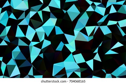 Dark BLUE vector low poly template. Glitter abstract illustration with an elegant design. Brand-new style for your business design.