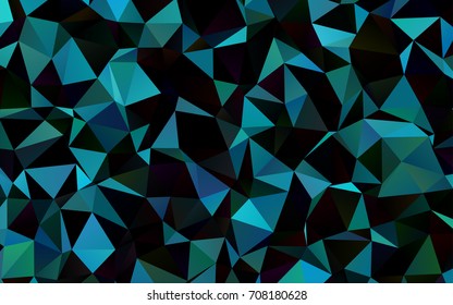Dark BLUE vector low poly pattern. Shining colored illustration in a brand-new style. A completely new design for your business.