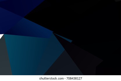 Dark BLUE vector low poly pattern. Colorful illustration in abstract style with gradient. The completely new template can be used for your brand book.