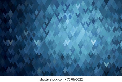 Dark BLUE vector low poly background. A sample with a polygonal design. Illustration in polygonal style with repeating squares
