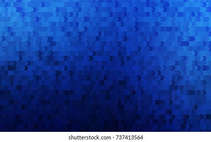 Dark BLUE vector low poly background. A sample with a polygonal design. Illustration in polygonal style with repeating squares