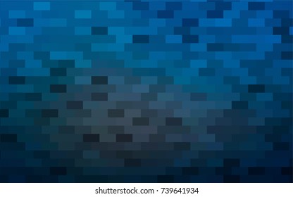 Dark BLUE vector low poly background. A sample with a polygonal design. Illustration in polygonal style with repeating squares