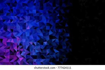 Dark BLUE vector low poly pattern. Colorful abstract illustration with gradient. The polygonal design can be used for your web site.
