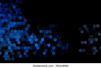 Dark BLUE vector low poly background. A sample with a polygonal design. Low poly illustration, low polygonal background.