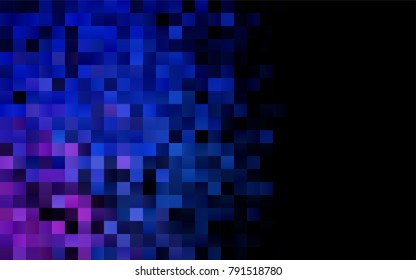 Dark BLUE vector low poly background. A sample with a polygonal design. Illustration in polygonal style with repeating squares