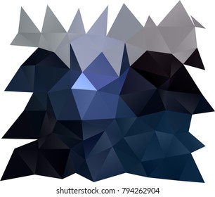 Dark BLUE vector low poly pattern. A vague abstract illustration with gradient. The best triangular design for your business.