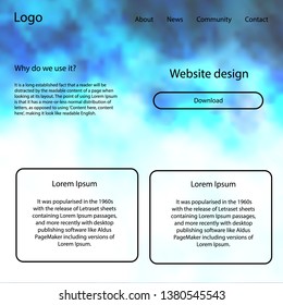 Dark BLUE vector Material Design Kit with stars. Colorful Style guide with stars on abstract background. Simple colorful design for websites.