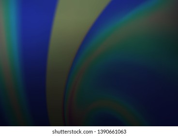 Dark BLUE vector modern bokeh pattern. Modern geometrical abstract illustration with gradient. Brand new style for your business design.