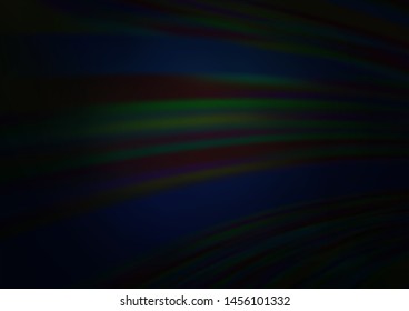 Dark BLUE vector modern bokeh pattern. A vague abstract illustration with gradient. The template can be used for your brand book.